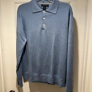 Blue Banana Republic Silk Cashmere Polo Sweater